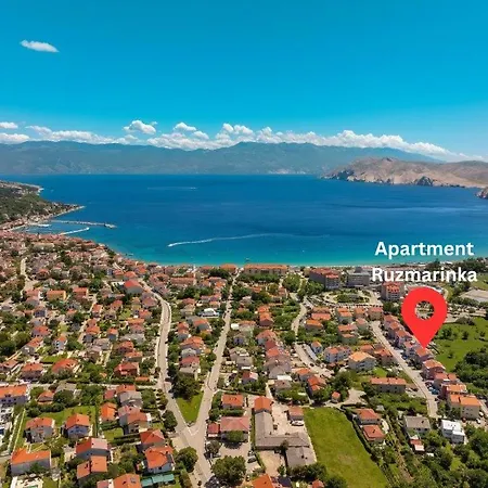 Apartment Ruzmarinka With Spacy Terrace Baska (Krk)